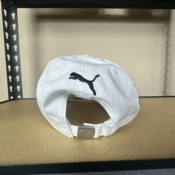 Puma Hat Cap Strapback White Black Logo Adult Adjustable Golf Style - Picture 3 of 5
